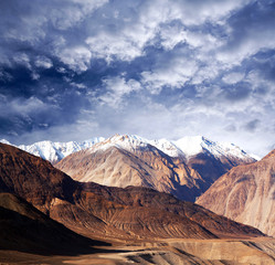 Karakoram mountain range in Ladakh, Jammu and Kashmir State, Nor