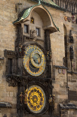 Astronomical Clock At Old Town Hall Tower In Prague