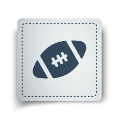 Black American Football icon on white sticker