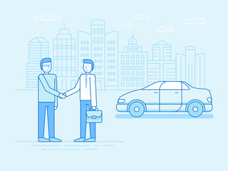 Car sharing concept - new model of car rental service