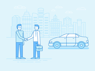 Car sharing concept - new model of car rental service