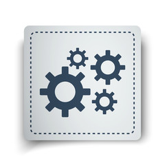 Black Process icon on white sticker