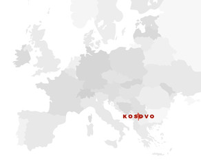 Republic of Kosovo Location Map