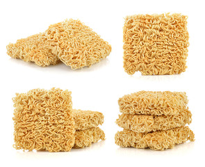 Instant noodles isolated on white background