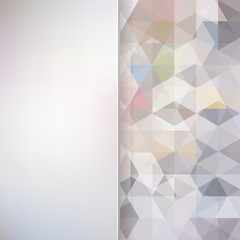 abstract background consisting of gray triangles and matt  glass