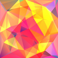 Fototapeta premium abstract background consisting of pink, yellow, orange triangle