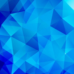 abstract background consisting of blue triangles