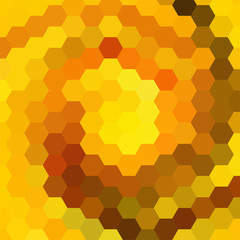 abstract background consisting of yellow, brown hexagons