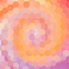 abstract background consisting of yellow, orange, pink hexagons