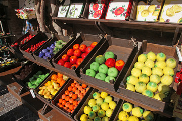 artificial fruits made of ceramics