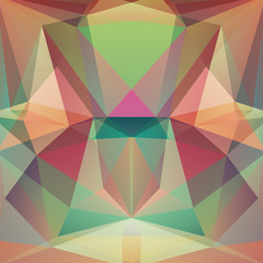 abstract background consisting of green, beige, brown triangles