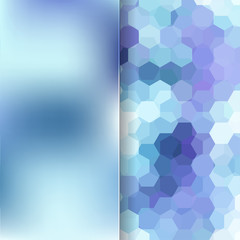 abstract background consisting of blue hexagons and matt glass