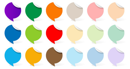 Bulles colorées / Colored speech bubbles