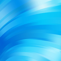 Smooth light blue lines background. Vector illustration