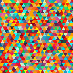 abstract background consisting of colorful small triangles