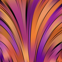 Colorful smooth light lines background. Pink, orange, brown colors