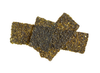 seaweed, dry seaweed isolated on white background © Kwangmoozaa