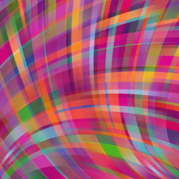 Colorful smooth light lines background. Pink, purple, green, orange colors © tashechka