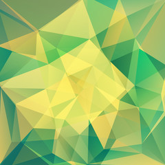 abstract background consisting of green, yellow triangles, vecto