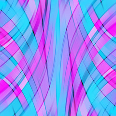 Obraz premium Colorful smooth light lines background. Pink, blue. Vector illus