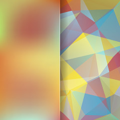 Obraz premium abstract background consisting of yellow, beige, brown triangles