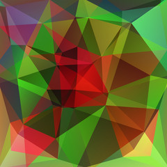abstract background consisting of green, red triangles, vector 
