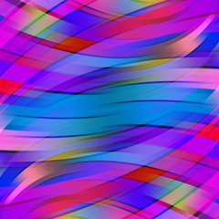 Colorful smooth light lines background. Pink, blue, purple color