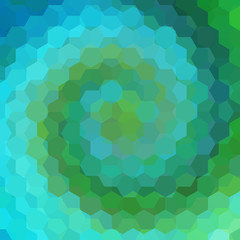 Fototapeta na wymiar abstract background consisting of blue, green hexagons, vector