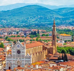 Foto op Canvas Great synagogue of florence top view © Yasonya
