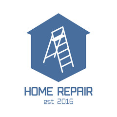 Home repair vector logo, badge, design element