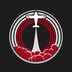 Airplane business background logo