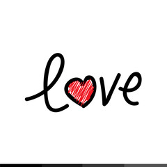 LOVE text icon Illustration design