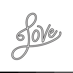 LOVE text icon Illustration design