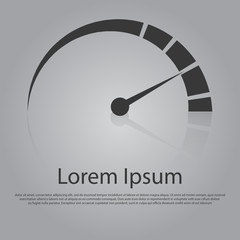 Vector speedometer icon with arrow