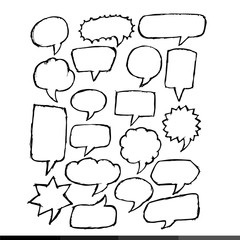 Fototapeta premium Freehand drawing speech bubble Illustration design