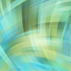 Colorful smooth light green, blue lines background. 