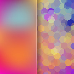 abstract background consisting of autumn-colored hexagons, vector