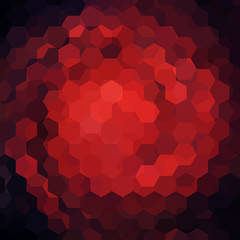 abstract background consisting of red, black hexagons, vector 