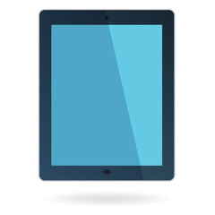 Tablet computer. Color tablet computer vector illustration.