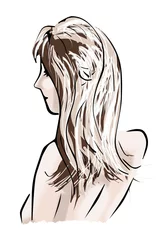 Foto auf Acrylglas Slanke jong vrouw met een blote rug © emieldelange