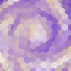 abstract background consisting of violet, beige hexagons