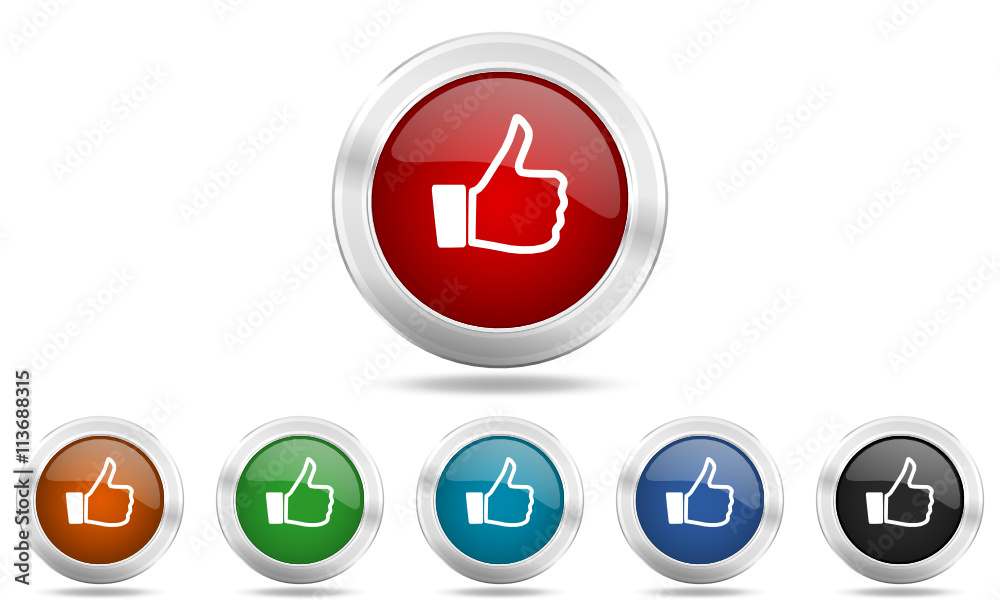 Aufkleber web glossy colored vector like icon set