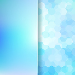 abstract background consisting of blue, white hexagons