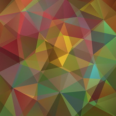 abstract background consisting of brown, green, red triangles