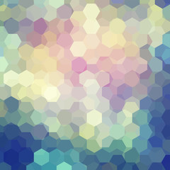 Fototapeta na wymiar abstract background consisting of pink, yellow, green, blue hexagons