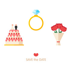 Save the date. Set of stylish vector icons