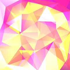 abstract background consisting of pink, yellow triangles