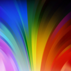 Colorful smooth light lines background. Rainbow-colored. 