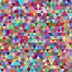 abstract background consisting of small colorful triangles