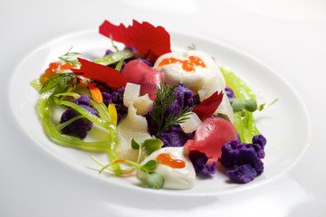 Russian salad close up